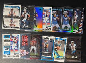 Bryce Young 13-Card Carolina Panthers Football Card Lot (Few RCs)