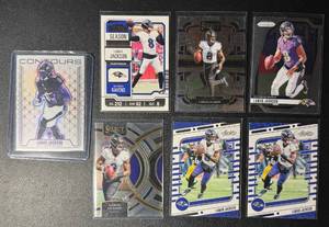 Lamar Jackson 7-Card Baltimore Ravens Football Card Lot