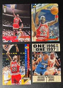 Michael Jordan 4-Card Chicago Bulls Basketball Card Lot (5)