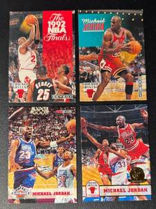 Michael Jordan 4-Card Chicago Bulls Basketball Card Lot (6)