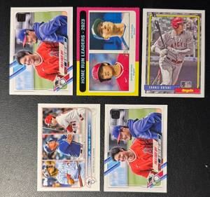 Shohei Ohtani 5-Card Los Angeles Angels Baseball Card Lot