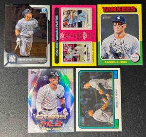 Aaron Judge 5-Card New York Yankees Baseball Card Lot (2)