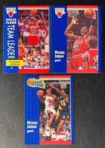 Michael Jordan 3-Card Chiacgo Bulls Basketball Card Lot