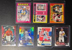 Ronald Acuna Jr. 7-Card Atlanta Braves Baseball Card Lot