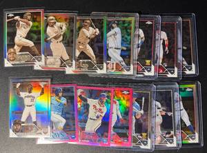 14-Card 2025 & 2023 Topps Chrome Baseball Card Lot (RCs and Parallels)