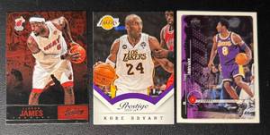 3-Card LeBron JamesKobe Bryant Basketball Card Lot