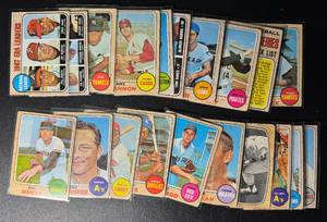 20-Card 1968 Topps Vintage Baseball Card Lot