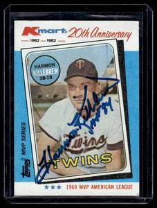 Harmon Killebrew On-Card Auto 1982 Topps K-Mart 20th Anniversary #15 Minnesota Twins Baseball Card