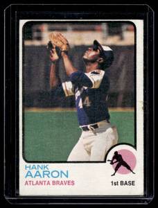 Hank Aaron 1973 Topps #100 Vintage BasebalL Card