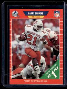 Barry Sanders RC 1989 Pro Set #494 Rookie Football Card