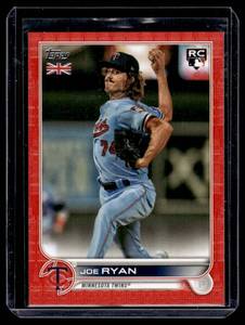 Joe Ryan 99 UK EDITION RC2022 Topps #19 Numbered 1099 RARE Minnesota Twins Rookie Baseball Card