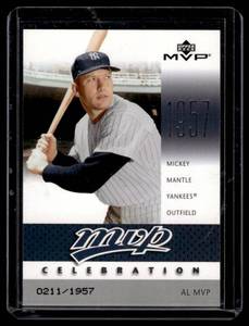 Mickey Mantle 1957 2003 Upper Deck MVO Celebration #MVP3 Numbered 02111957 Baseball Card