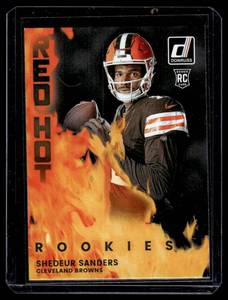 Shadeur Sanders RC 2025 Donruss Red Hot #RHR-SDS Rookie Football Card