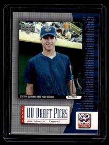 Joe Mauer RC 2001 Upper Deck #1 UD Draft Picks Rookie Minnesota Twins Baseball Card