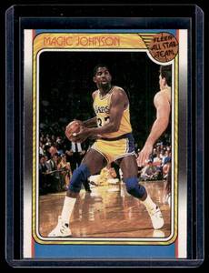 Magic Johnson #123  1988 Fleer All-Star Team Sticker Vintage Basketball Card