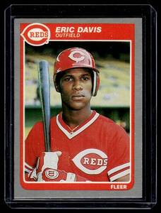 Eric Davis RC 1985 Fleer #533 Rookie Vintage BaseballCatd