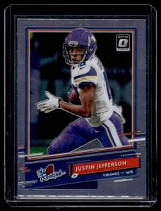 Justin Jefferson RC 2020 Donruss Optic The Rookies #TR-JUJ Minnesota Vikings Rookie Football Card