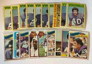 Minnesota Vikings 19 Card Vintage Football Lot