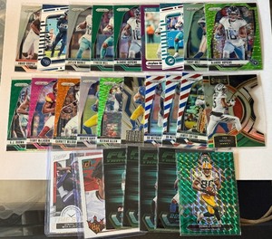 26 Card Star Wide Receiver Football Lot - w Inserts, Parallels