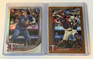 Brooks Lee  Ryan Jeffers Gold Numbered  RC Refractor Baseball Card Lot