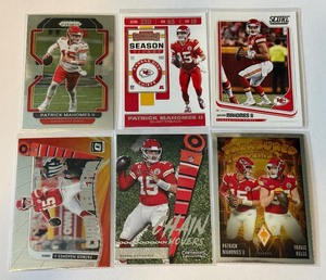 Patrick Mahomes 6 Card Football Lot