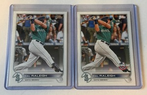 Cal Raleigh 2 Card Rookie Baseball Lot