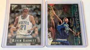 Kevin Garnett 2 Card Rookie Basketball Lot (2)