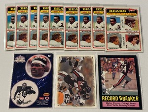Walter Payton 12 Card Football Lot