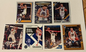 Steph Curry 7 Card Basketball Lot