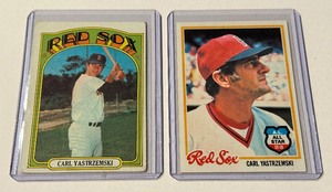 Carl Yastrzemskie 2 Card Vintage Baseball Lot