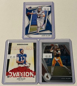 Josh Allen 3 Football Card Lot