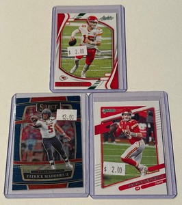Patrick Mahomes 3 Football Card Lot