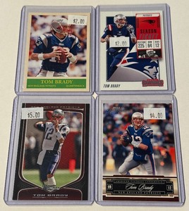 Tom Brady 4 Football Card Lot