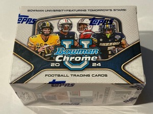 2024 Bowman Chrome University Football Blaster Box - NewSealed Cards