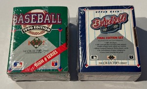 1990 and 1991 Upper Deck High # Series and Final Edition Set Baseball Cards