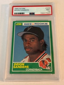 Deion Sanders RC PSA 7.5 NM 1989 Score #246 Rookie Football Card
