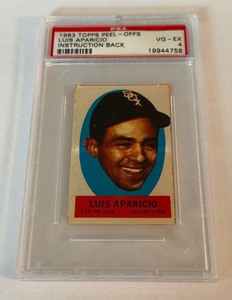 Luis Aparicio PSA 4 VG-EX 1963 Topps Peel-Offs Vintage Baseball Card