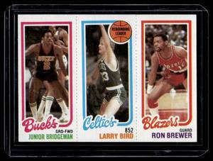 Larry Bird Rookie Year 1980 Topps #31 Rebounding Leader Vintage Basketball Card