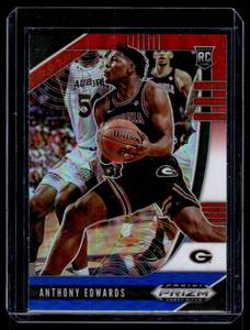 Anthony Edwards RC Refractor Prizm 2020 Draft Picks #1 Rookie Minnesota Timberwolves Basketball Card