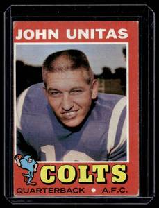 Johnny Unitas 1971 Topps #1 Vintage Football Card