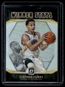 Steph Curry Silver Holo Prizm 2020-21 Donruss Optic #3 Winner Stays Basketball Card