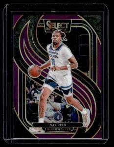 Naz Reid 99 Purple Prizm 2024-25 Select #132 Numbere 6899 Minnesota Timberwolves Basketball Card