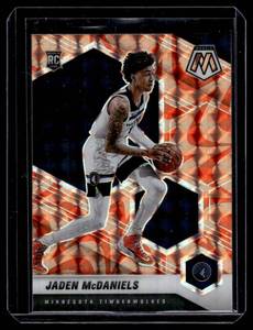 Jaden McDaniels Orange Reactive Prizm RC 2020-21 Mosaic #235 Rookie Minnesota Timberwolves Basketball Card