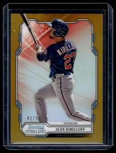 Alex Kirilloff 50 Gold Refractor 2019 Bowman Sterling #BPR-12 Numbered 4250 Minnesota Twins Baseball Card