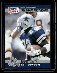 Emmitt Smith RC 1990 Pro Set #685 Footbal Rookie Card
