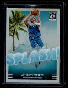 Anthony Edwards SPLASH Insert 2024-25 Donruss Optic Prizm #7 Minnesota Timberwolves Basketball Card