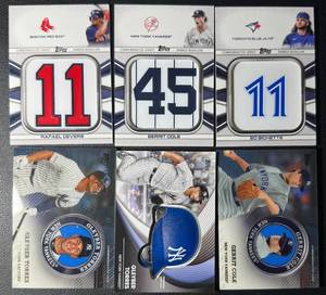 6-Card MLB Commemorative PatchMedallion Baseball Card Lot