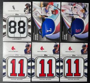 6-Card MLB Commemorative PatchMedallion Baseball Card Lot (2)