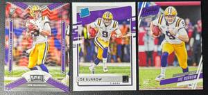 Joe Burrow 3-Card Rookie Football Card Lot