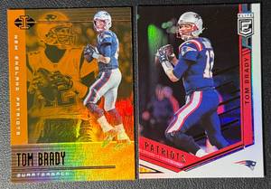 Tom Brady 2-Card Foil Football Card Lot